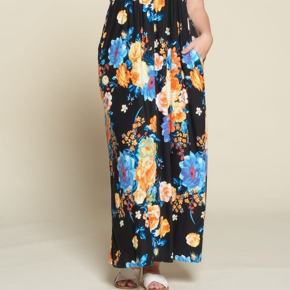 Sleeveless Floral Maxi Dress - Picture 3 of 6